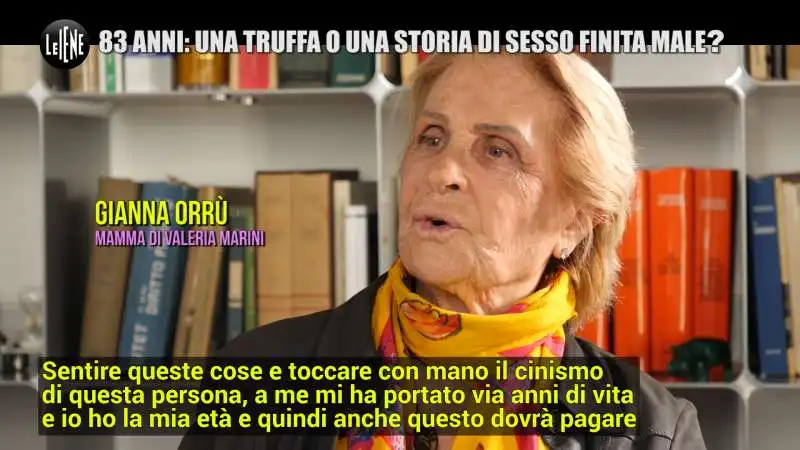 servizio delle iene sulla truffa a gianna orru, mamma di valeria marini  15