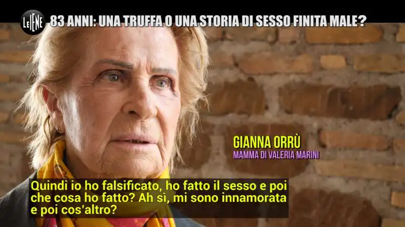 servizio delle iene sulla truffa a gianna orru, mamma di valeria marini  6