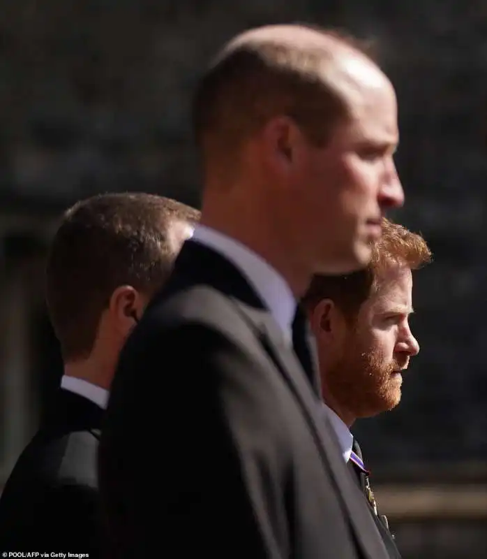 william e harry al funerale del principe filippo