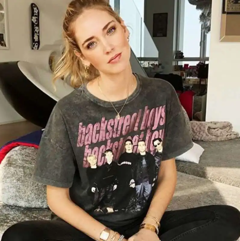 chiara ferragni maglietta backstreet boys