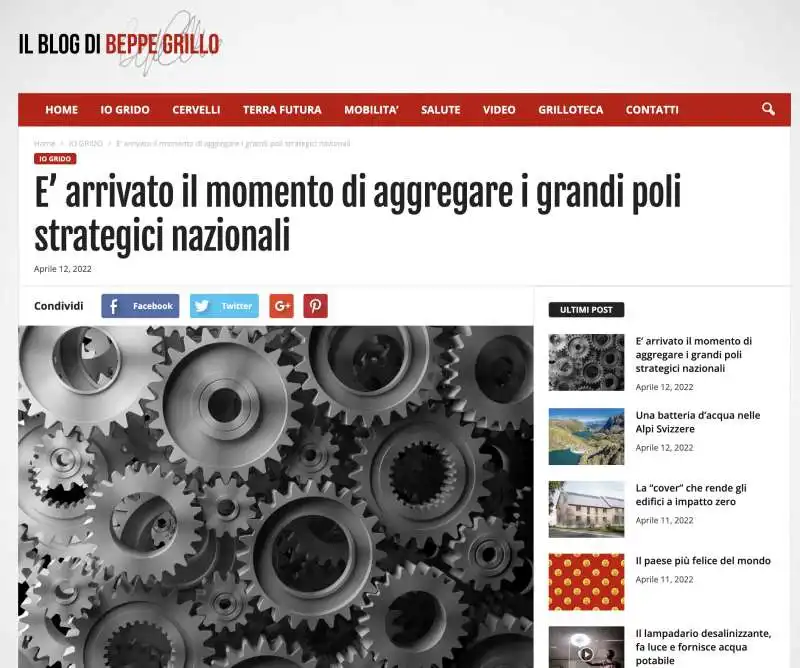 IL POST DI BEPPE GRILLO SULL AGGREGAZIONE DELLE AZIENDE PARTECIPATE