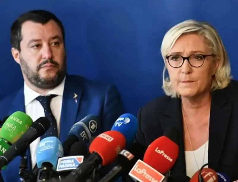 matteo salvini e marine le pen