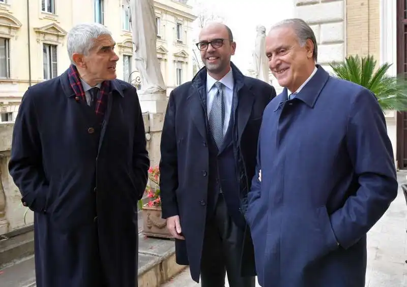 pier ferdinando casini  angelino alfano  lorenzo cesa  foto di bacco