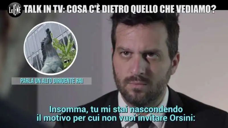 un dirigente rai   servizio delle iene sui talk show