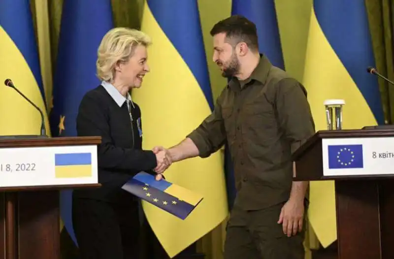 URSULA VON DER LEYEN VOLODYMYR ZELENSKY  