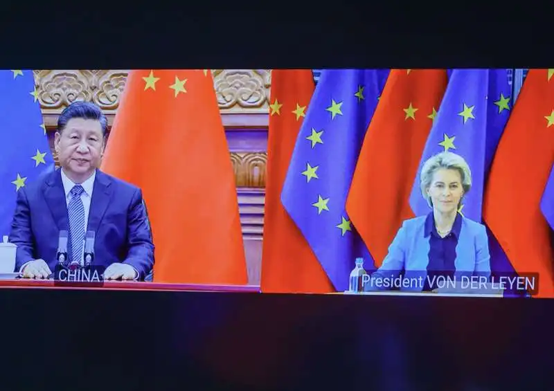 xi jinping   ursula von der leyen   summit ue cina 