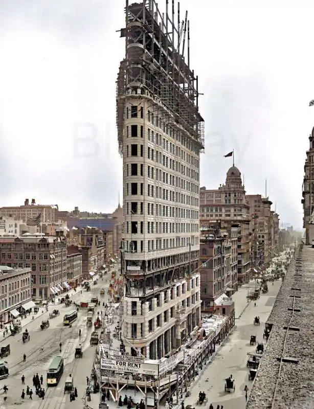 costruzione flatiron building   new york    