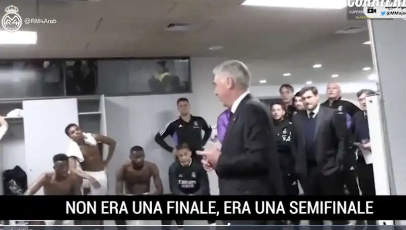 discorso di carlo ancelotti nello spogliatoio del real madrid 