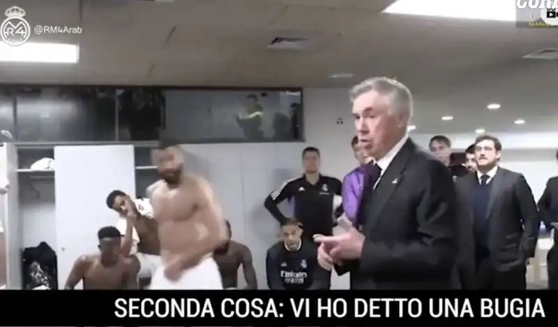 discorso di carlo ancelotti nello spogliatoio del real madrid 