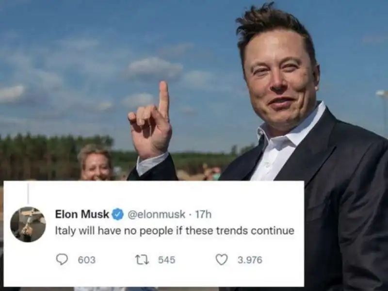 ELON MUSK E I TWEET SULLA BASSA NATALITA IN ITALIA