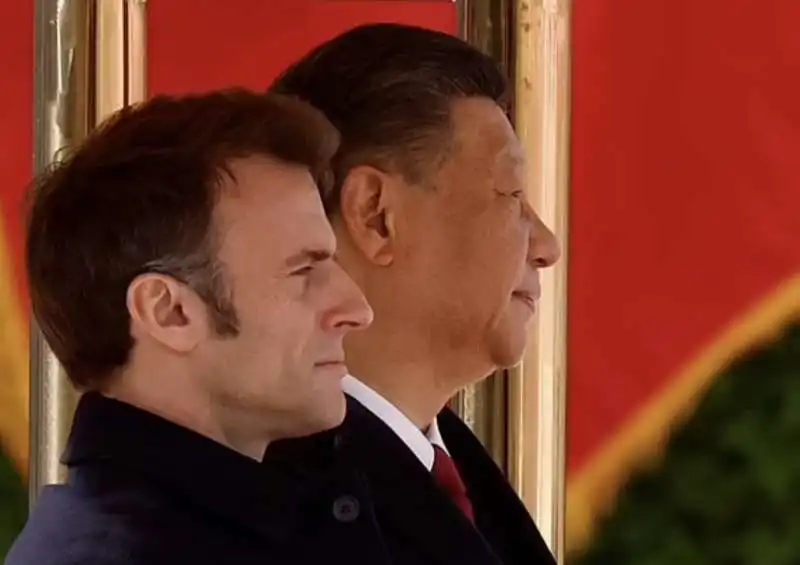 emmanuel macron   xi jinping 