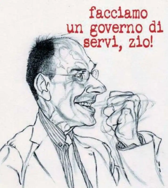 enrico letta   vignetta di riccardo mannelli 