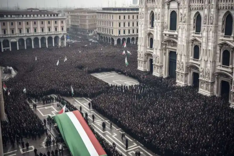 foto dei funerali di berlusconi create da claudio riccio con l intelligenza artificiale   15