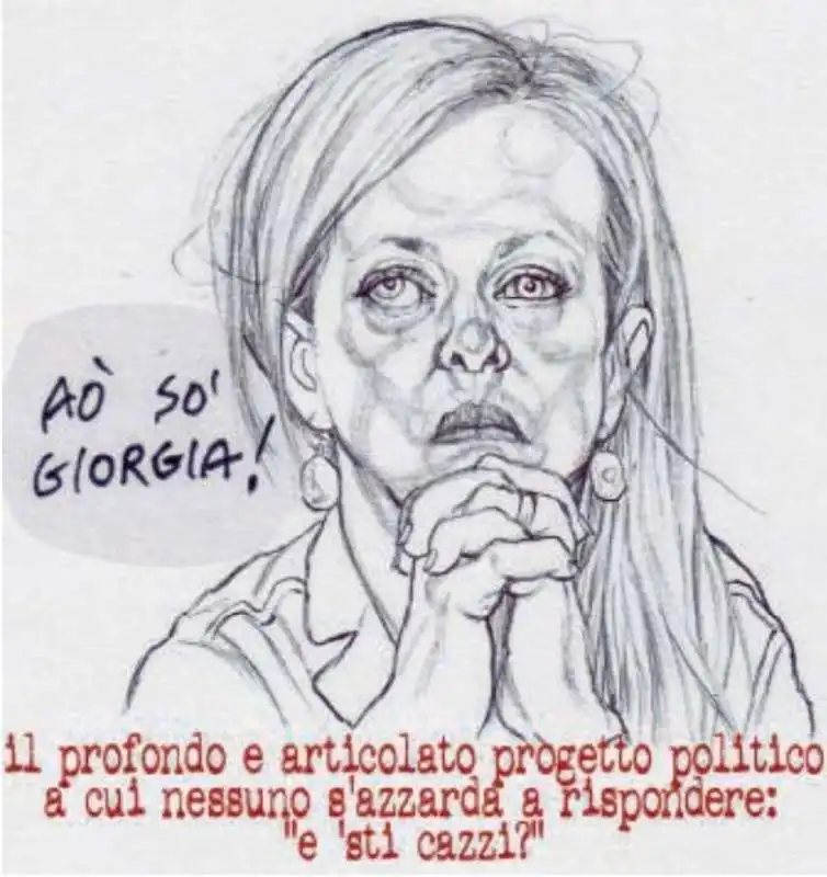 giorgia meloni      vignetta di riccardo mannelli 