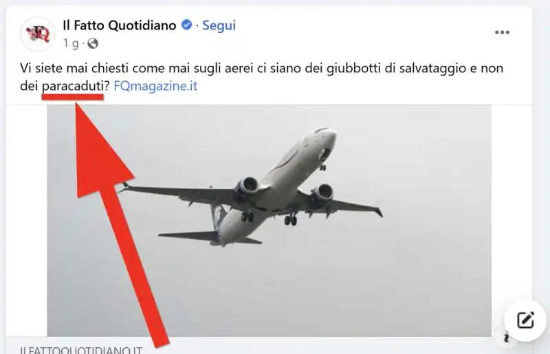 Il Fatto Quotidiano, paracaduti