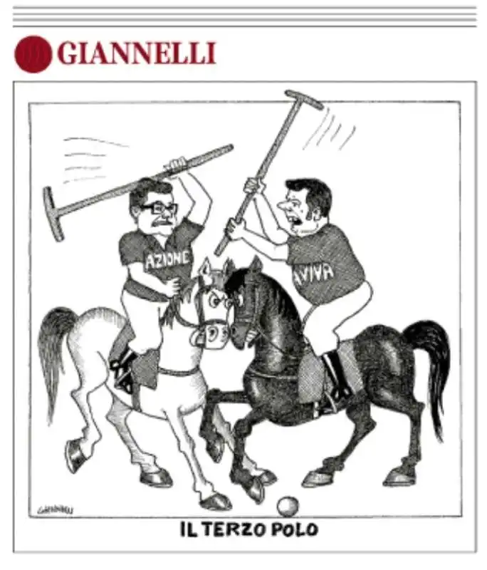 LITE CALENDA RENZI - VIGNETTA DI GIANNELLI