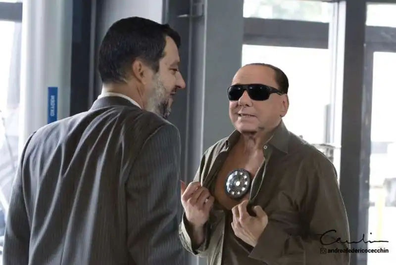 MATTEO SALVINI SILVIO BERLUSCONI - MEME BY ANDREA FEDERICO CECCHIN