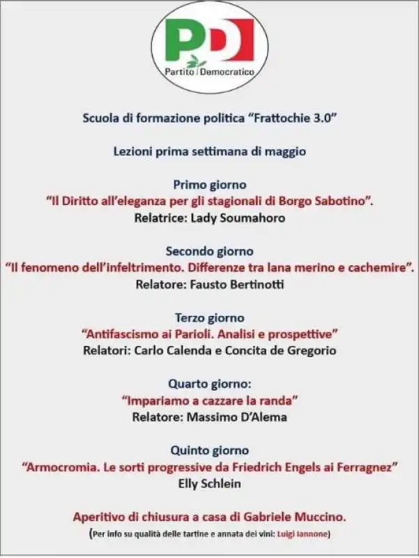 meme scuola di formazione politica frattocchie 3.0 pd - elly schlein