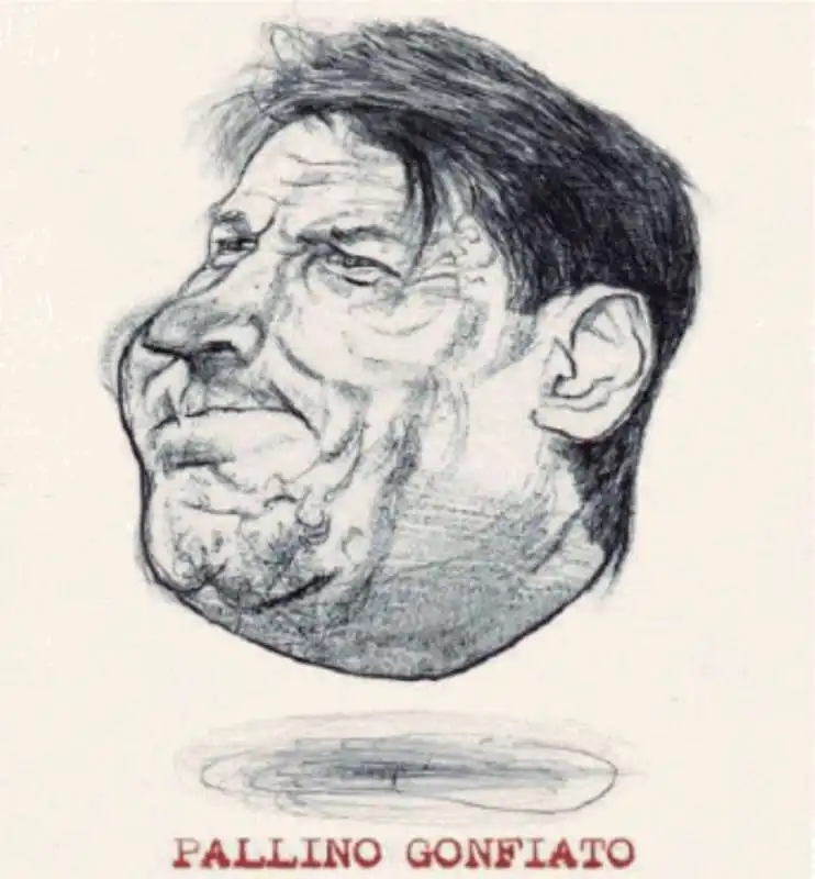 pallino gonfiato   giuseppe conte   vignetta di riccardo mannelli