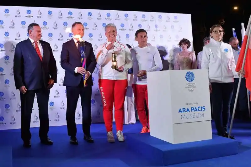 spyros capralos  andrzej duda  anita wlodarczyk  robert korzeniowski  foto di bacco