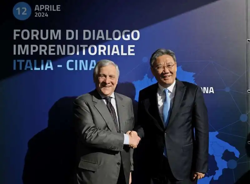 antonio tajani   wang wentao   forum di dialogo imprenditoriale italia   cina 