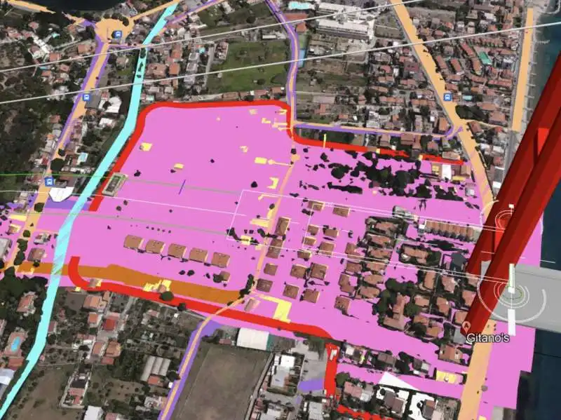 AREA DA ESPROPRIARE PER LA COSTRUZIONE DEL PONTE SULLO STRETTO DI MESSINA