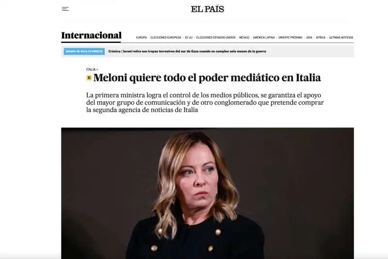 ARTICOLO DI EL PAIS SU GIORGIA MELONI