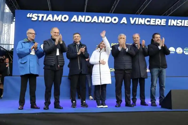 comizio finale per le regionali in basilicata - centrodestra