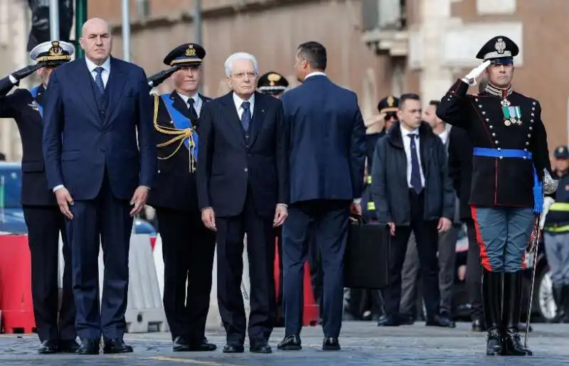   guido crosetto   sergio mattarella   25 aprile 2024   altare della patria