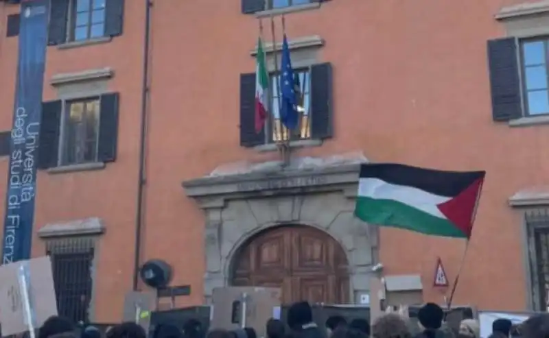 manifestazione pro palestina - universita firenze