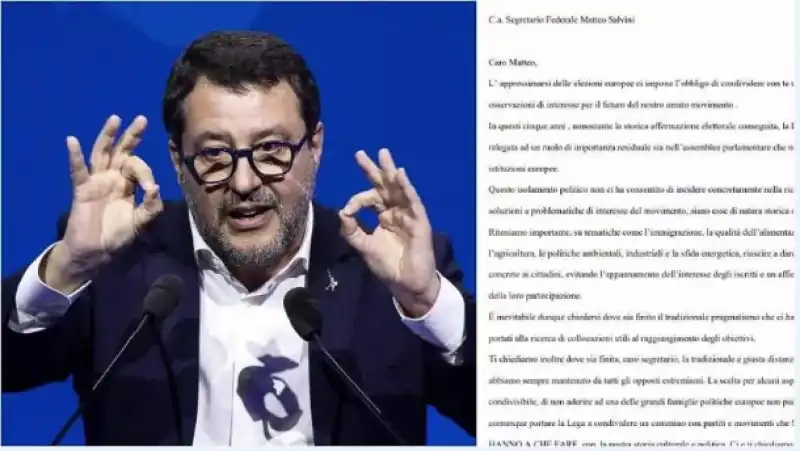 matteo salvini lettera sfogo ex amministratori e parlamentari lega