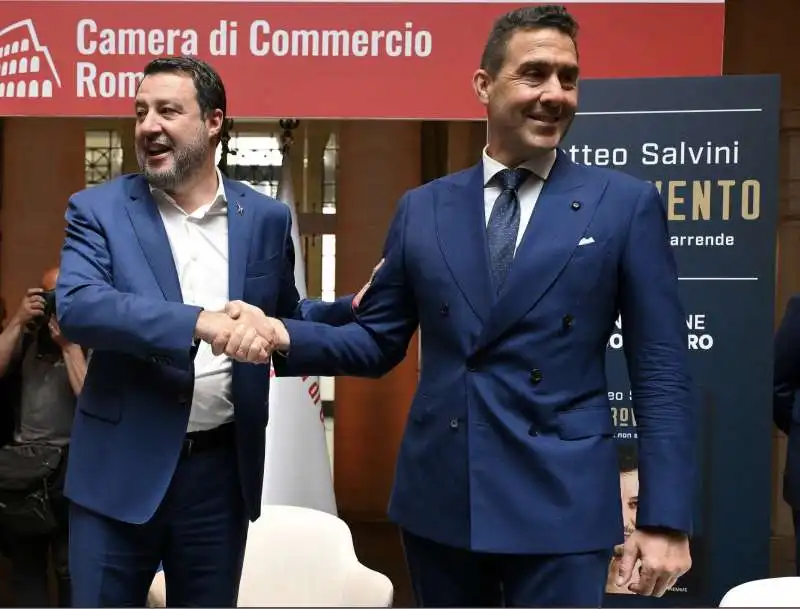 matteo salvini   roberto vannacci  2presentazione del libro controvento   