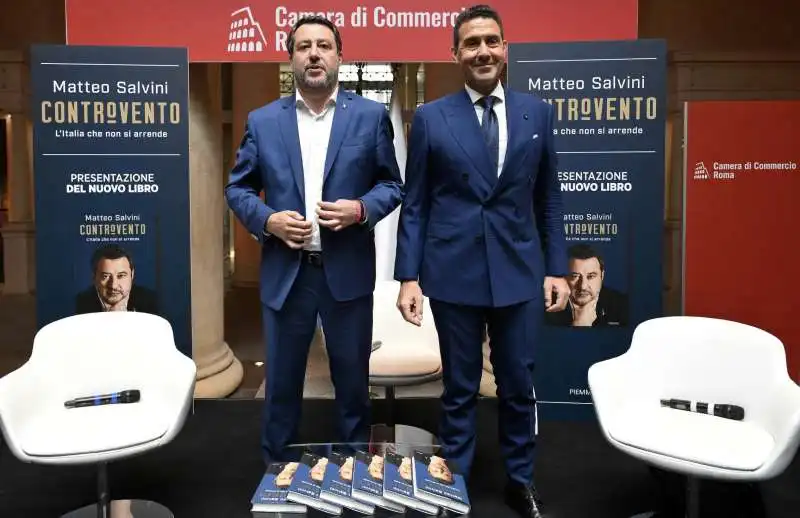 matteo salvini   roberto vannacci  4presentazione del libro controvento   