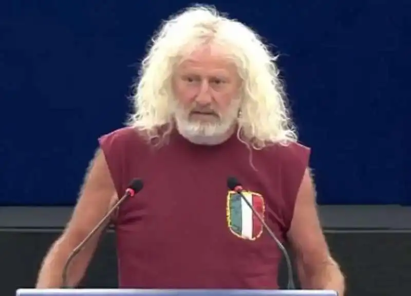 mick wallace al parlamento europeo con la maglia del torino  