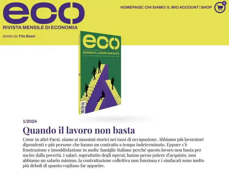 RIVISTA ECO - EDITA DA ENRICO MENTANA E DIRETTA DA TITO BOERI 