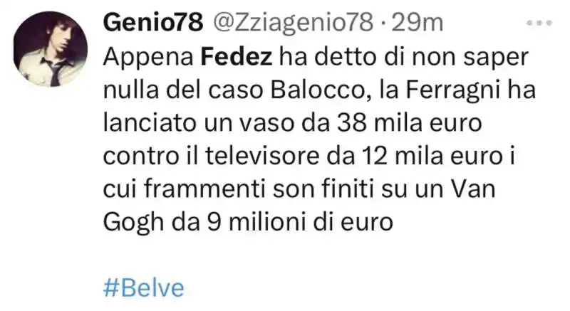 tweet su fedez a belve   4