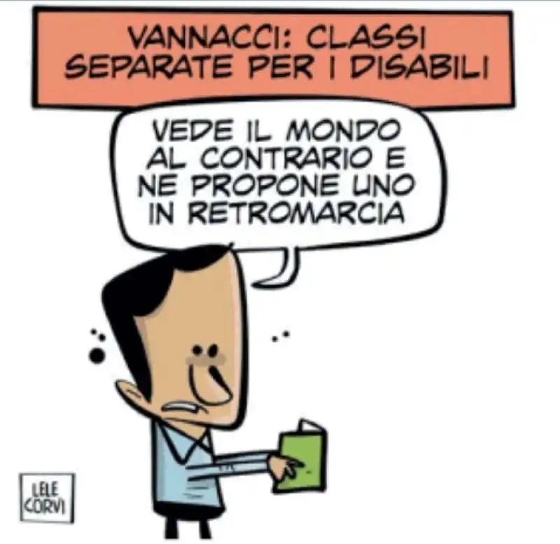 vannacci e i disabili   meme by lele corvi   il giornalone   la stampa