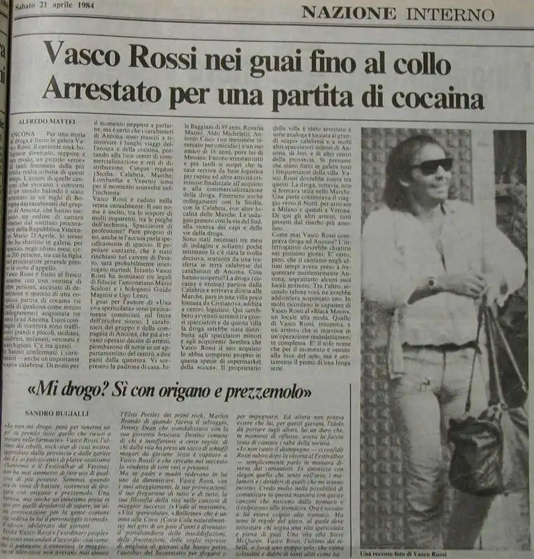 vasco rossi la nazione 1984