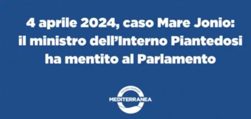 VIDEO DELLA ONG MEDITERRANEA CONTRO MATTEO PIANTEDOSI 