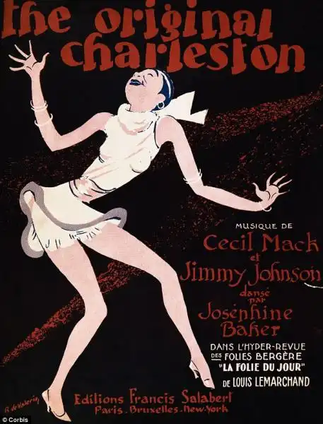 POSTER ANNI VENTI DEL CHARLESTON CON JOSEPHINE BAKER 