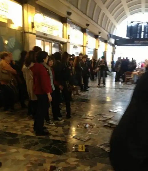 PROTESTA DEI LAVORATORI PERIODICI RCS A MILANO 