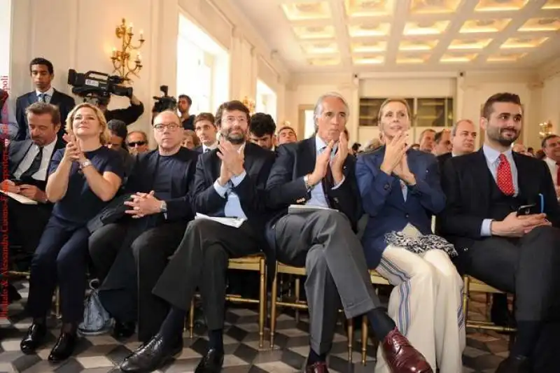 christian de sica silvia e carlo verdone franceschini e malago alla laurea ad honorem per aurelio de laurentiis 