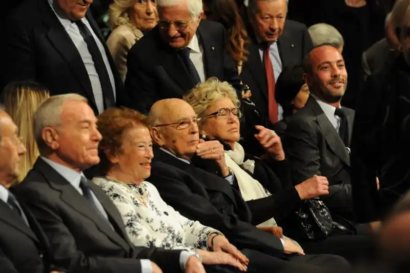 Gianni Letta Clio e Giorgio Napolitano Marina e Nicola Napolitano 