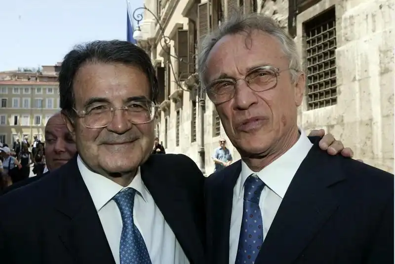 GIOVANNI BAZOLI E ROMANO PRODI FOTO LAPRESSE 