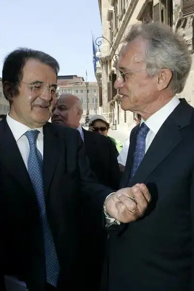 GIOVANNI BAZOLI E ROMANO PRODI FOTO LAPRESSE 