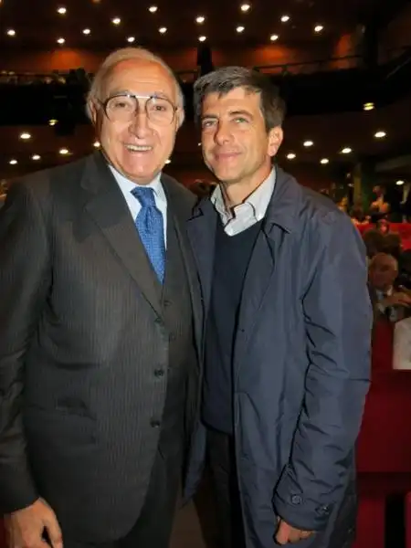 PIPPO BAUDO CON ALESSANDRO LONGOBARDI FOTO ANDREA ARRIGA 