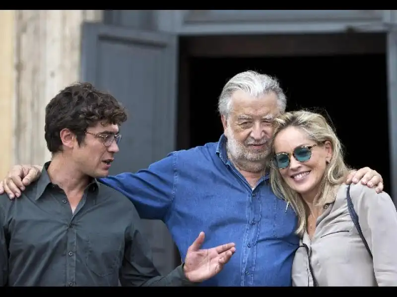 sharon stone sul set romano di un ragazzo d oro di pupi avati 