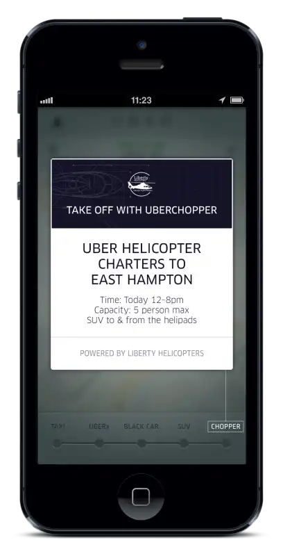 APP PER UBER CHOPPER