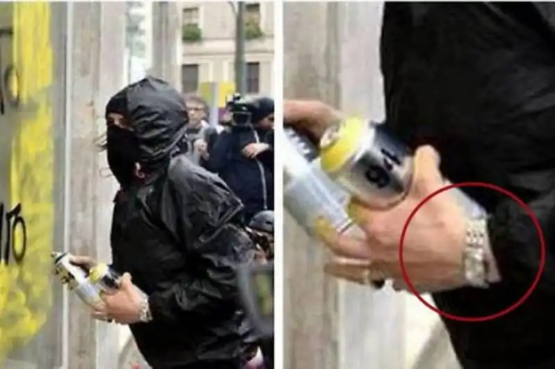 BLACK BLOC CON IL ROLEX