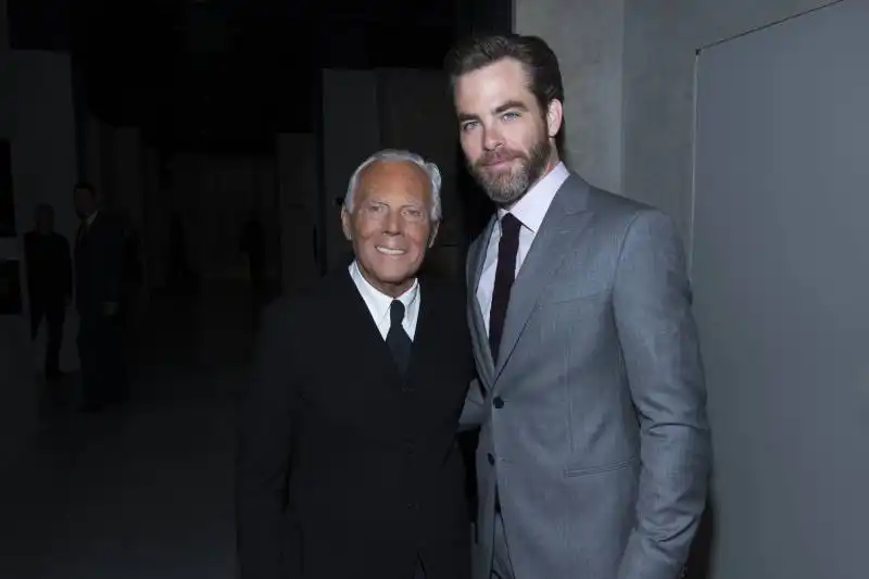 giorgio armani e chris pine